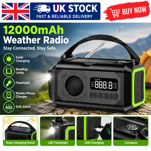 12000mah wind solar radio - solar,